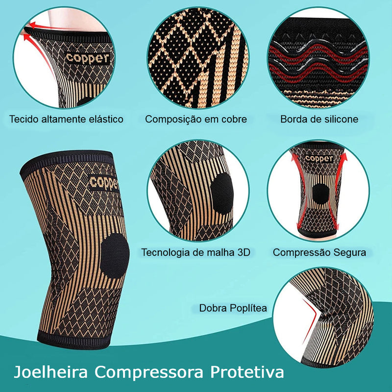 Joelheira Orthopédica de Compressão CopperFlex